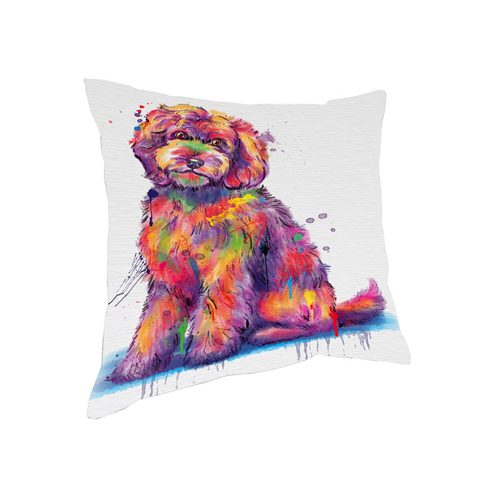 Watercolor Goldendoodle Dog Pillow PIL83760