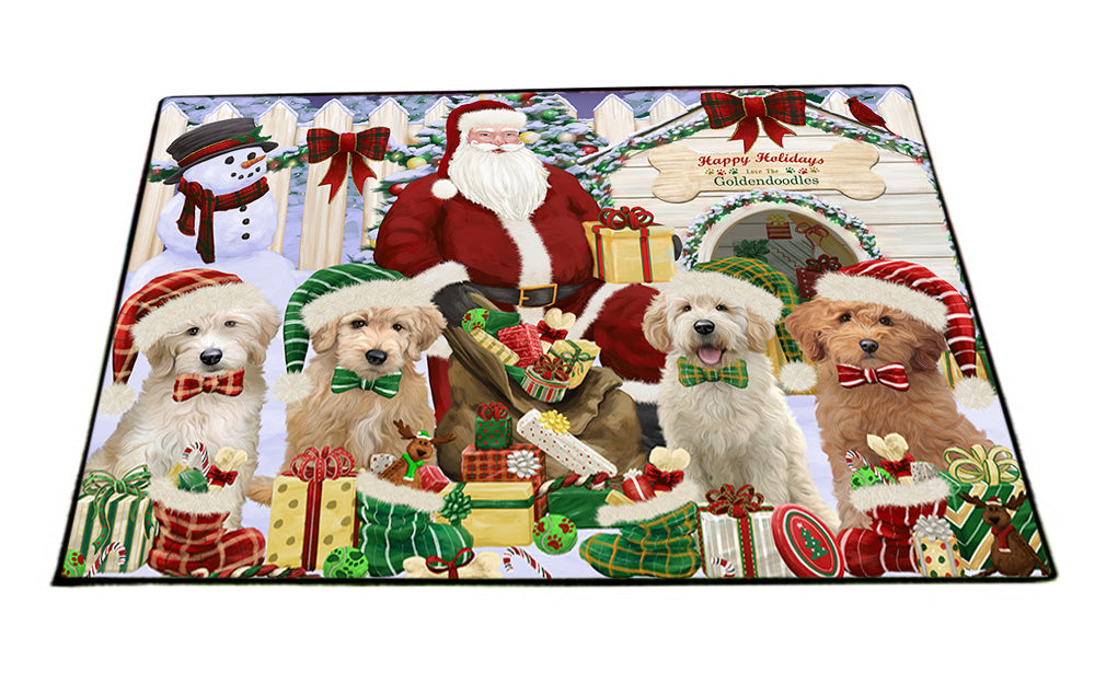 Christmas Dog House Goldendoodles Dog Floormat FLMS51867