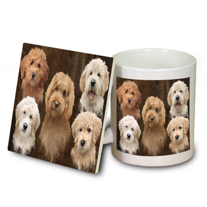 Rustic 5 Goldendoodle Dog Mug and Coaster Set MUC54126