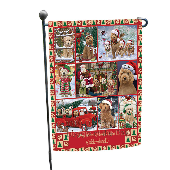 Love is Being Owned Christmas Goldendoodle Dogs Garden Flag GFLG65898
