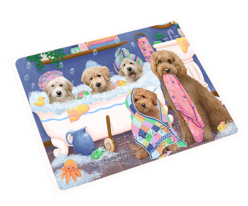 Rub A Dub Dogs In A Tub Goldendoodles Dog Magnet MAG75510 (Small 5.5" x 4.25")