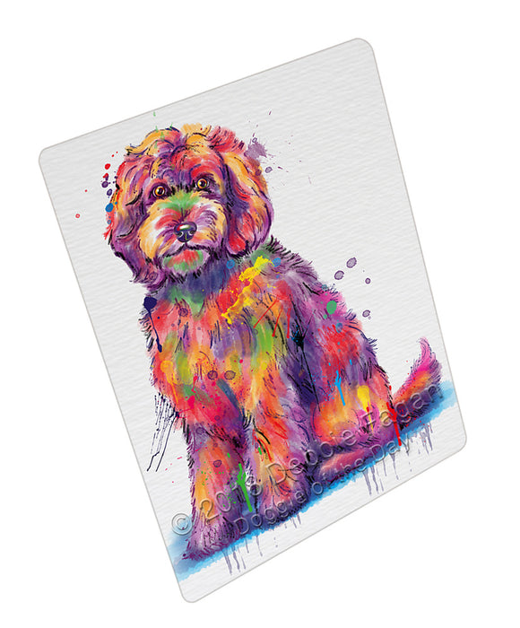 Watercolor Goldendoodle Dog Blanket BLNKT135057