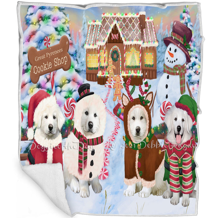 Holiday Gingerbread Cookie Shop Great Pyrenees Dog Blanket BLNKT127056