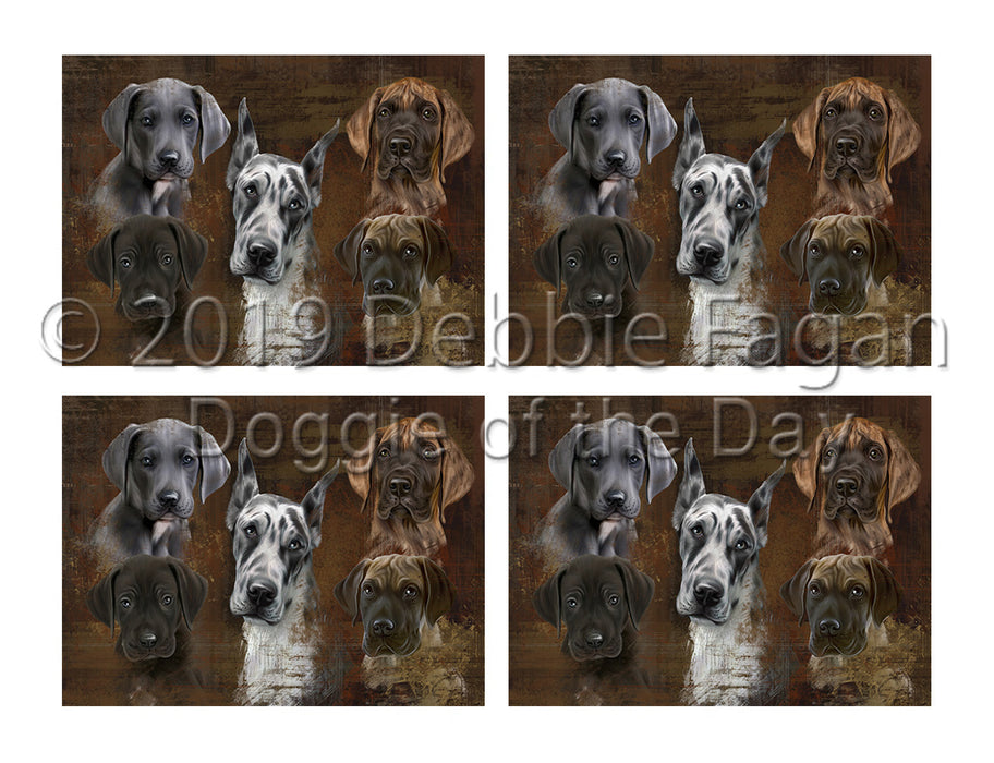 Rustic Great Dane Dogs Placemat