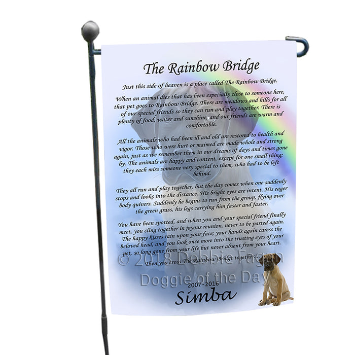 Rainbow Bridge Great Dane Dog Garden Flag GFLG56189