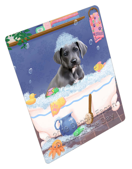 Rub A Dub Dog In A Tub Great Dane Dog Cutting Board - For Kitchen - Scratch & Stain Resistant - Designed To Stay In Place - Easy To Clean By Hand - Perfect for Chopping Meats, Vegetables, CA81716