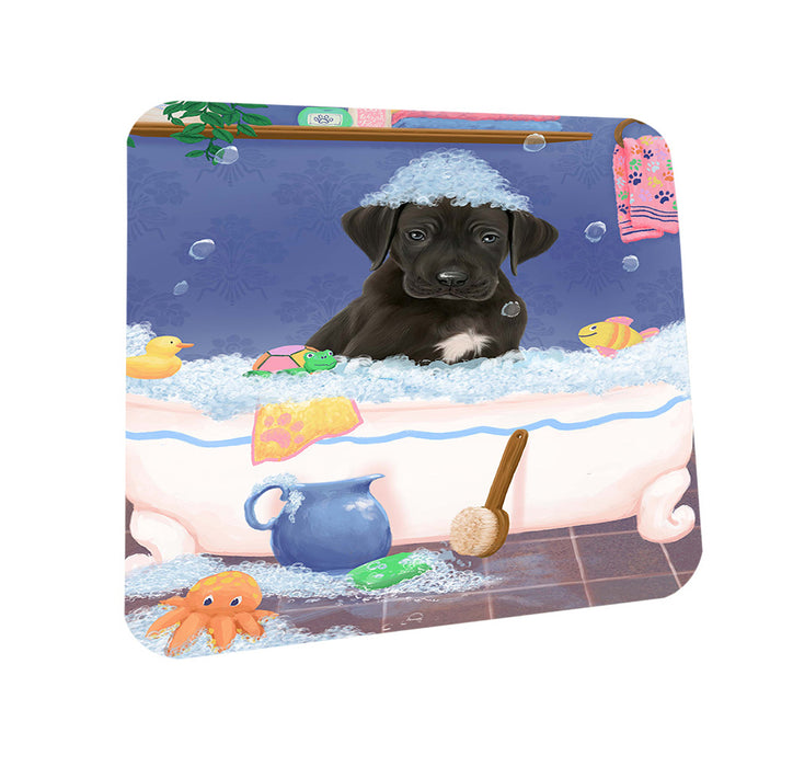 Rub A Dub Dog In A Tub Great Dane Dog Coasters Set of 4 CST57334