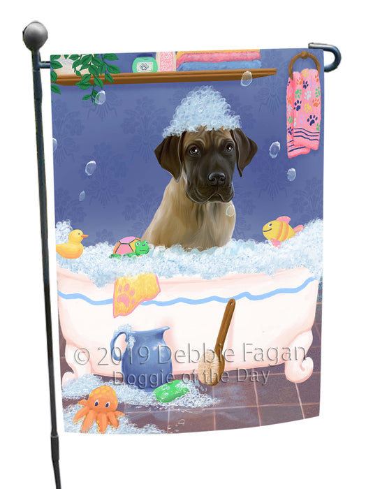 Rub A Dub Dog In A Tub Great Dane Dog Garden Flag GFLG66233