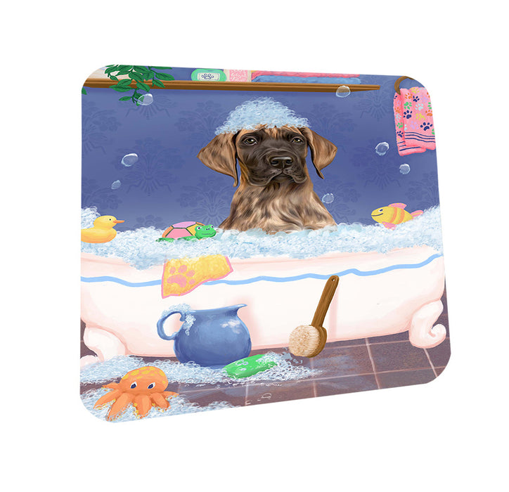Rub A Dub Dog In A Tub Great Dane Dog Coasters Set of 4 CST57336