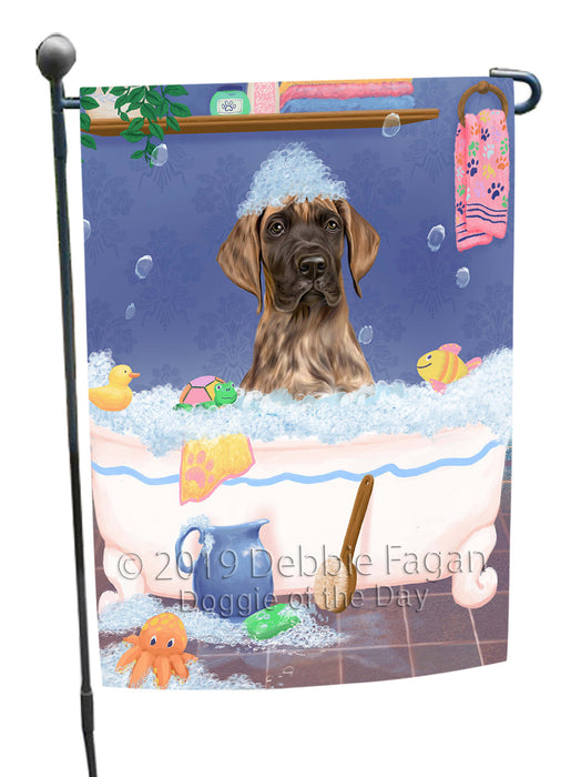 Rub A Dub Dog In A Tub Great Dane Dog Garden Flag GFLG66234