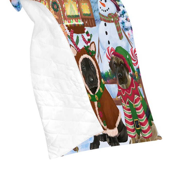 Holiday Gingerbread Cookie Great Dane Dogs Quilt