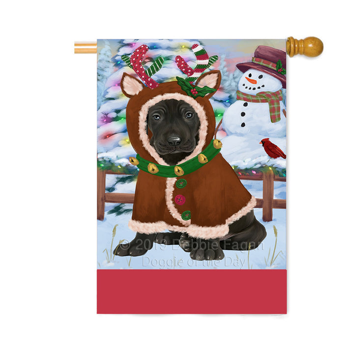 Personalized Gingerbread Candyfest Great Dane Dog Custom House Flag FLG63838