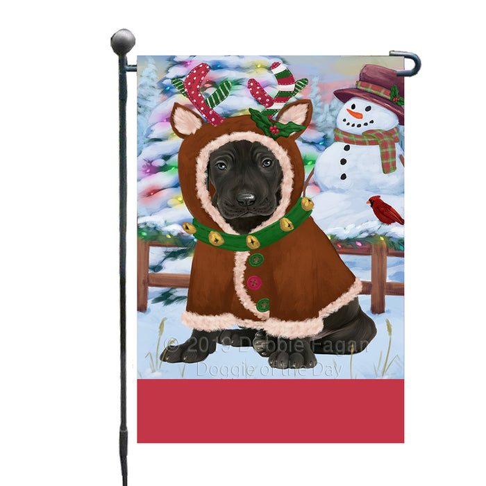 Personalized Gingerbread Candyfest Great Dane Dog Custom Garden Flag GFLG64055