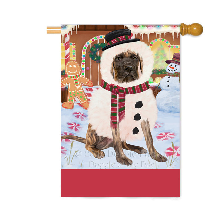 Personalized Gingerbread Candyfest Great Dane Dog Custom House Flag FLG63840