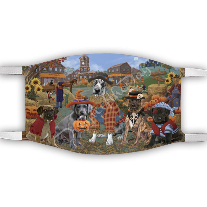 Halloween 'Round Town Great Dane Dogs Face Mask FM49959