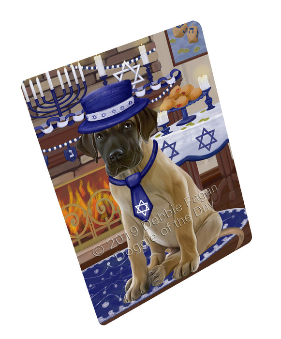 Happy Hanukkah Family and Happy Hanukkah Both Great Dane Dog Magnet MAG77497 (Small 5.5" x 4.25")