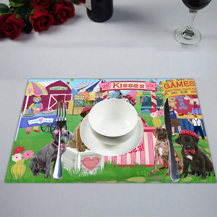 Carnival Kissing Booth Great Dane Dogs Placemat