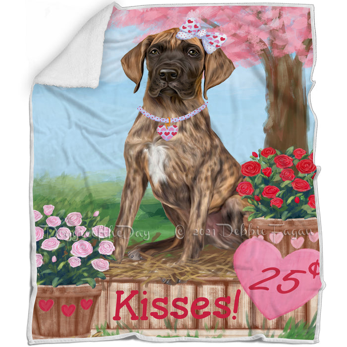Rosie 25 Cent Kisses Great Dane Dog Blanket BLNKT122304