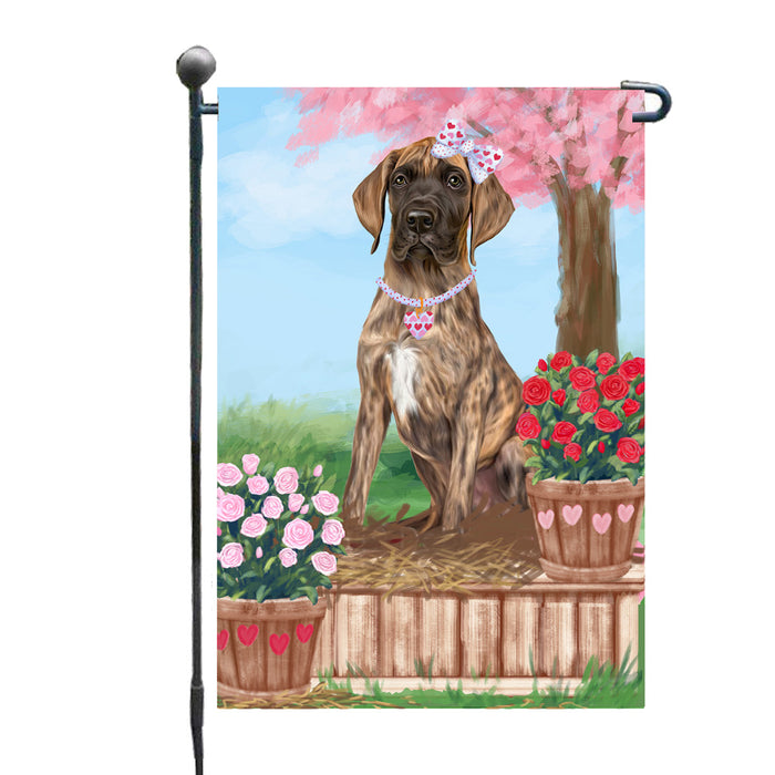 Personalized Rosie 25 Cent Kisses Great Dane Dog Custom Garden Flag GFLG64719