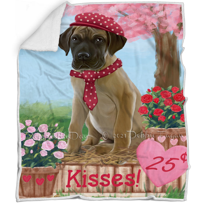 Rosie 25 Cent Kisses Great Dane Dog Blanket BLNKT122313