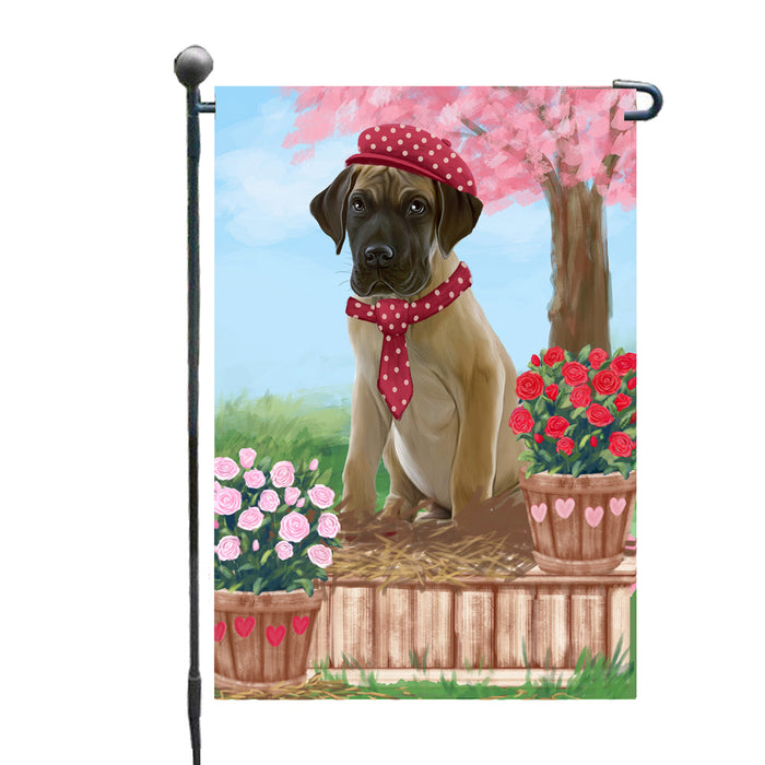 Personalized Rosie 25 Cent Kisses Great Dane Dog Custom Garden Flag GFLG64720