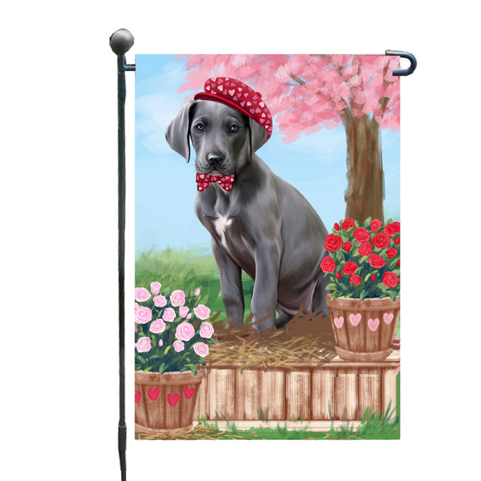 Personalized Rosie 25 Cent Kisses Great Dane Dog Custom Garden Flag GFLG64722
