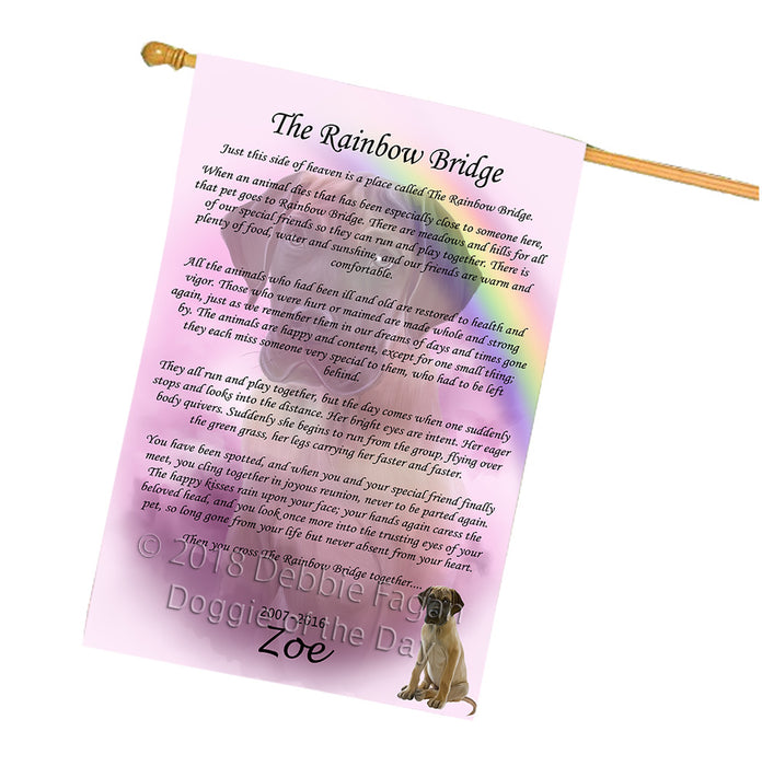 Rainbow Bridge Great Dane Dog House Flag FLG56329
