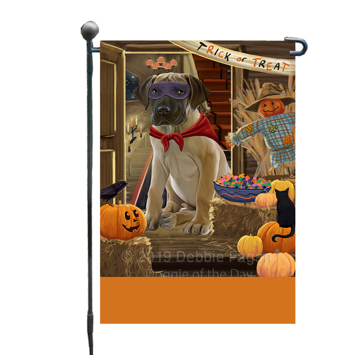 Personalized Enter at Own Risk Trick or Treat Halloween Great Dane Dog Custom Garden Flags GFLG-DOTD-A59598