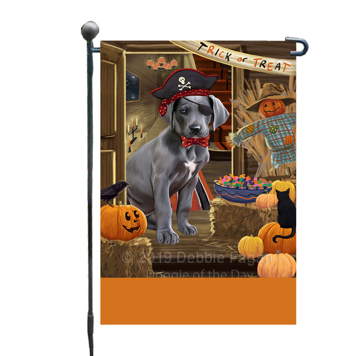 Personalized Enter at Own Risk Trick or Treat Halloween Great Dane Dog Custom Garden Flags GFLG-DOTD-A59599