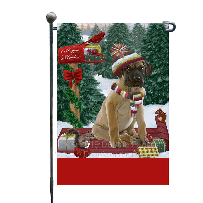 Personalized Merry Christmas Woodland Sled  Great Dane Dog Custom Garden Flags GFLG-DOTD-A61598