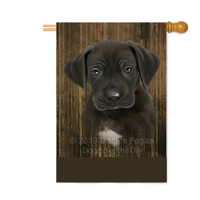 Personalized Rustic Great Dane Dog Custom House Flag FLG64607