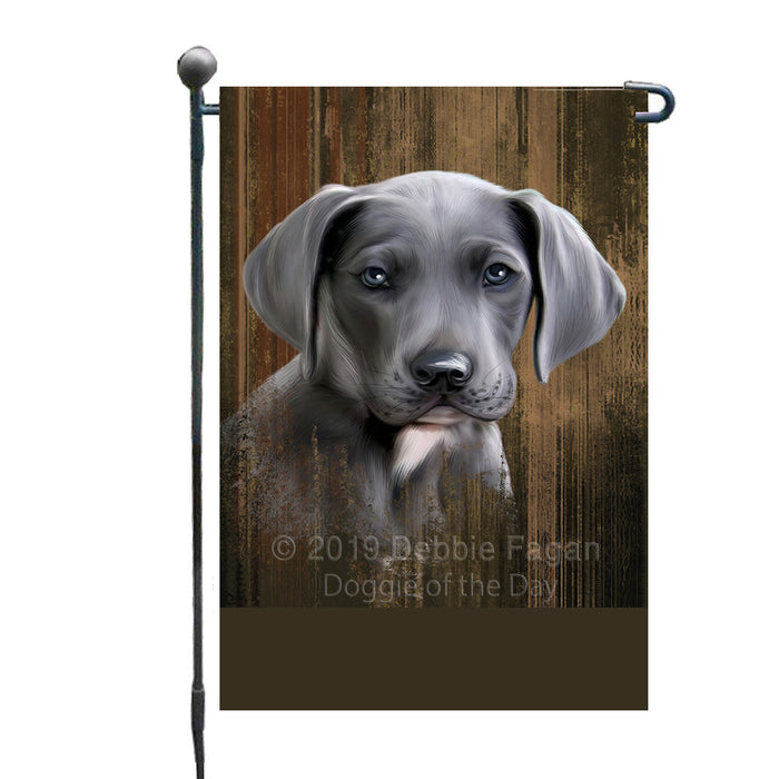 Personalized Rustic Great Dane Dog Custom Garden Flag GFLG63531