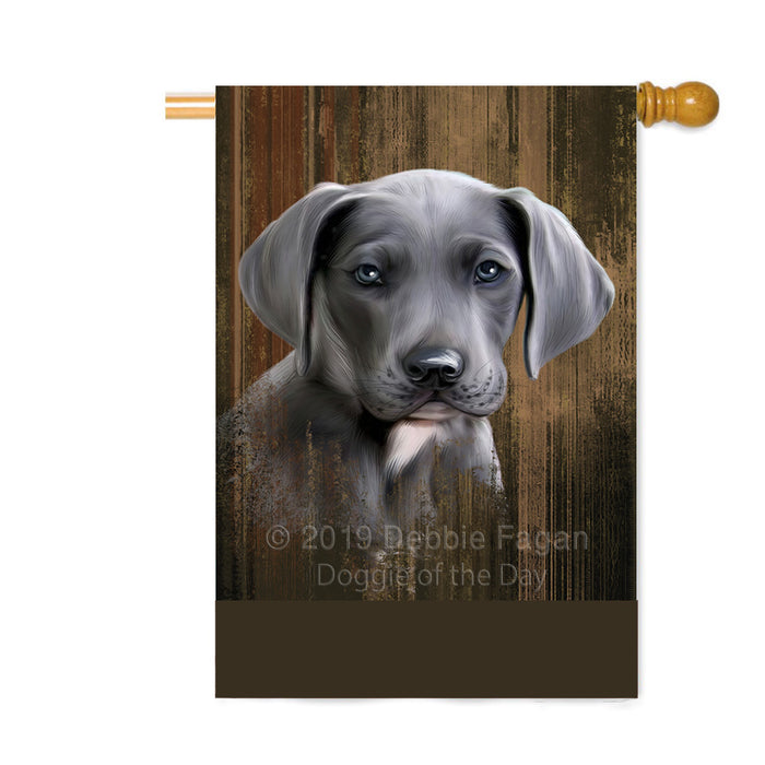 Personalized Rustic Great Dane Dog Custom House Flag FLG64608