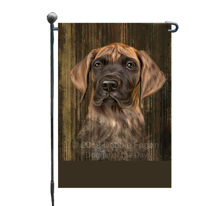 Personalized Rustic Great Dane Dog Custom Garden Flag GFLG63533
