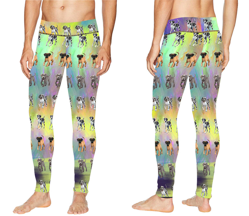 Paradise Wave Great Dane Dogs All Over Print Meggings