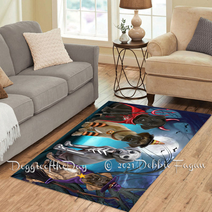 Happy Halloween Trick or Treat Great Dane Dogs Polyester Living Room Carpet Area Rug ARUG66264