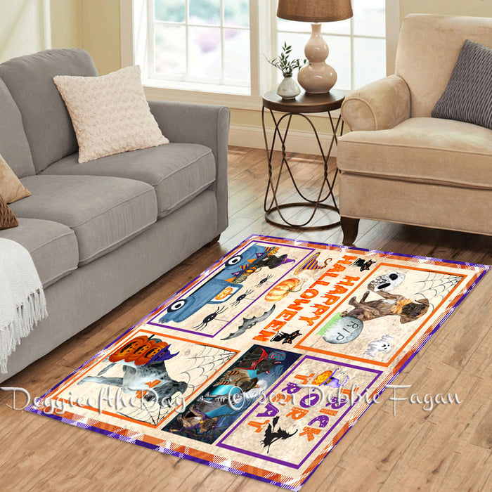 Happy Halloween Trick or Treat Great Dane Dogs Polyester Living Room Carpet Area Rug ARUG65683