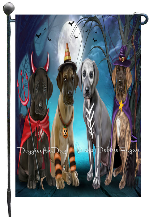 Happy Halloween Trick or Treat Great Dane Dogs Garden Flags- Outdoor Double Sided Garden Yard Porch Lawn Spring Decorative Vertical Home Flags 12 1/2"w x 18"h