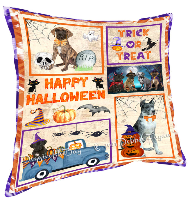 Happy Halloween Trick or Treat Great Dane Dogs Pillow with Top Quality High-Resolution Images - Ultra Soft Pet Pillows for Sleeping - Reversible & Comfort - Ideal Gift for Dog Lover - Cushion for Sofa Couch Bed - 100% Polyester, PILA88264