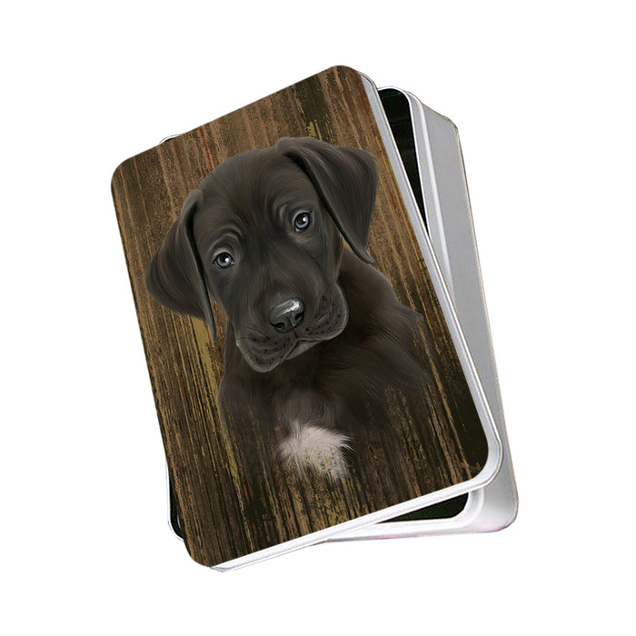 Rustic Great Dane Dog Photo Storage Tin PITN50419