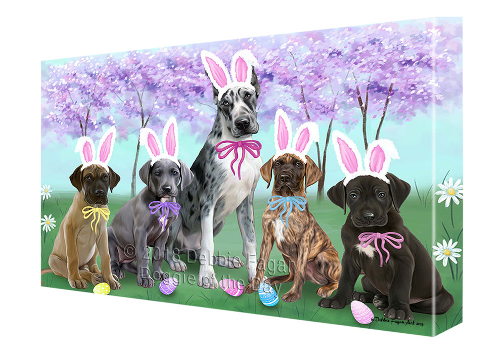 Great Danes Dog Easter Holiday Canvas Wall Art CVS57999