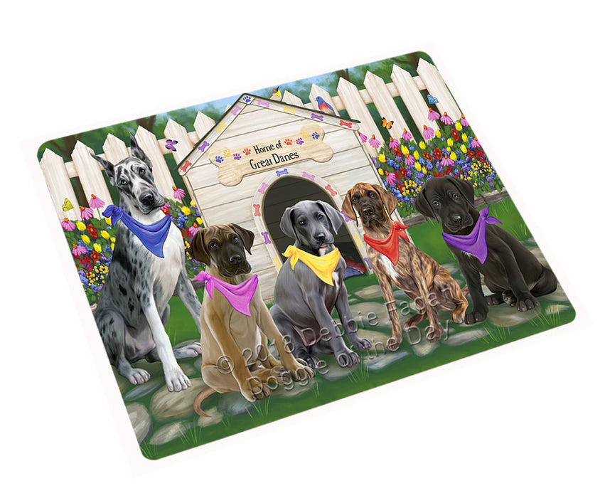 Spring Dog House Great Danes Dog Tempered Cutting Board C53523
