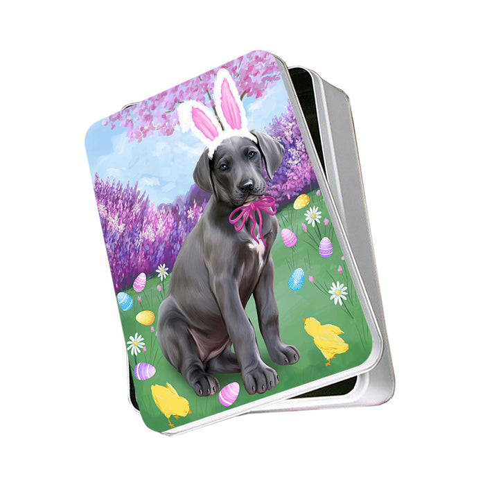 Great Dane Dog Easter Holiday Photo Storage Tin PITN49155