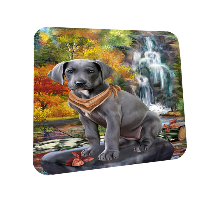 Scenic Waterfall Great Dane Dog Coasters Set of 4 CST50126