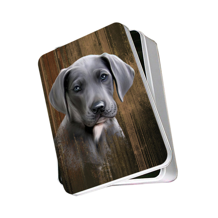 Rustic Great Dane Dog Photo Storage Tin PITN50420
