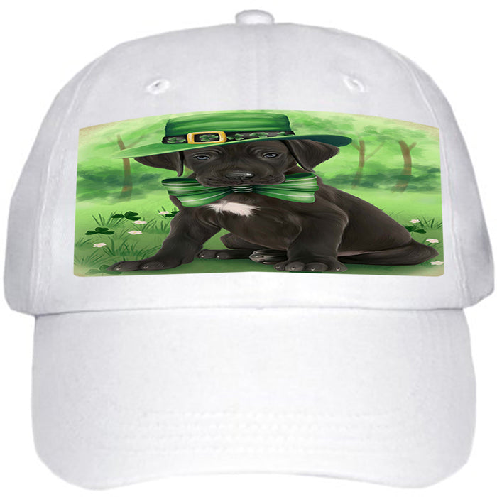 St. Patricks Day Irish Portrait Great Dane Dog Ball Hat Cap HAT50166