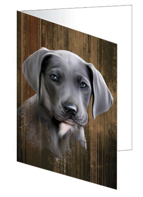 Rustic Great Dane Dog Handmade Artwork Assorted Pets Greeting Cards and Note Cards with Envelopes for All Occasions and Holiday Seasons GCD55289