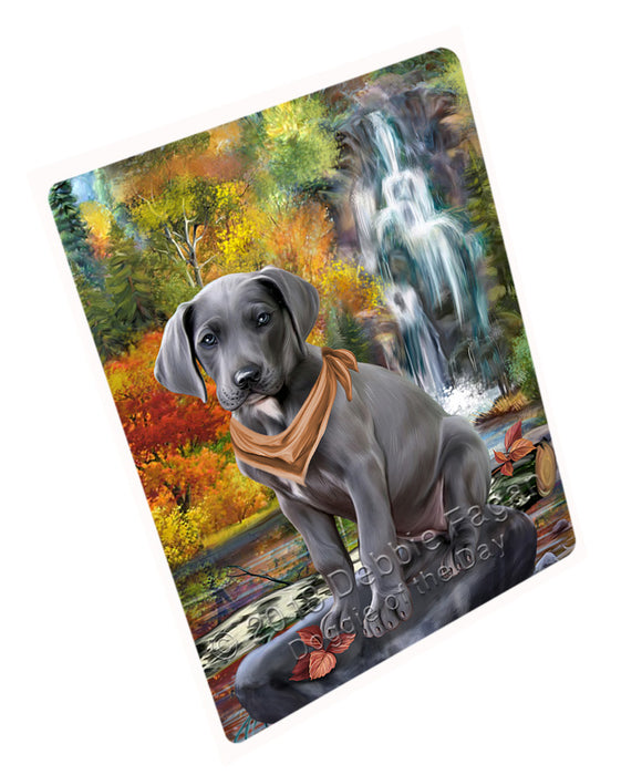 Scenic Waterfall Great Dane Dog Cutting Board C54525