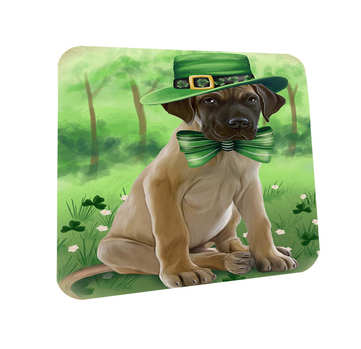 St. Patricks Day Irish Portrait Great Dane Dog Coasters Set of 4 CST48771