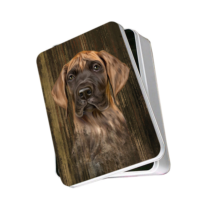 Rustic Great Dane Dog Photo Storage Tin PITN50422